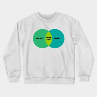 Breakfast: Hearty or sweet Venn Diagram Crewneck Sweatshirt